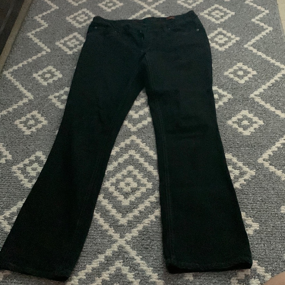 arizona jean co low rise black bootcut jeans